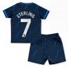 Chelsea Raheem Sterling #7 Bortedraktsett Barn 2023-24 Kortermet (+ korte bukser)